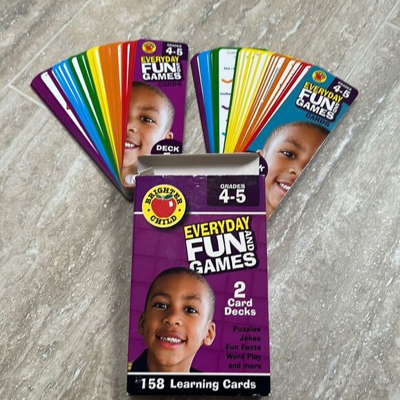 Everyday fun and games learning cards - grade 4 to 5 - Picture 1 of 4